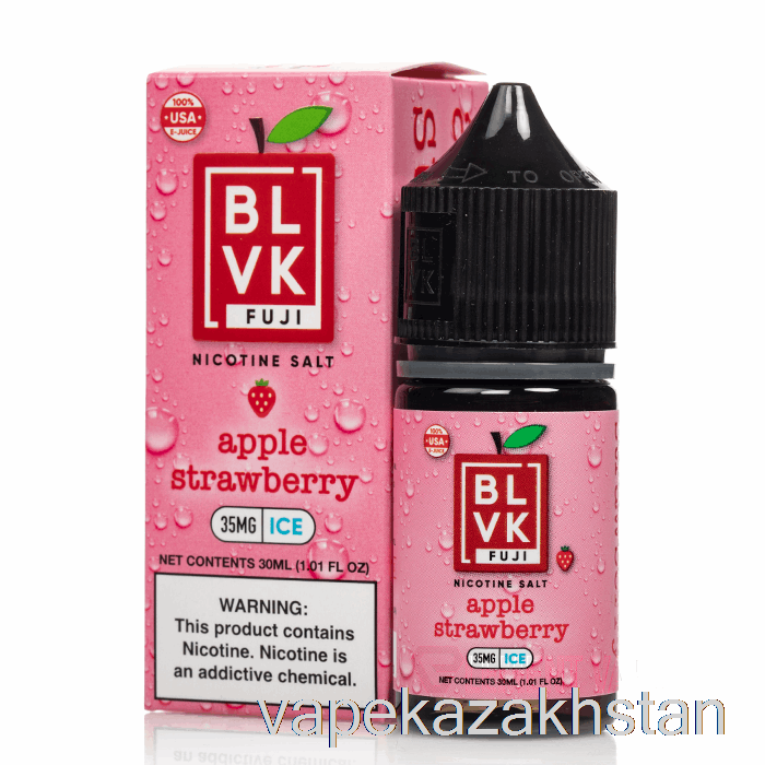 Vape Disposable Apple Strawberry Ice - BLVK Fuji Salts - 30mL 35mg